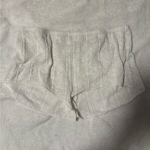 Garage White Lace Sheer Shorts
